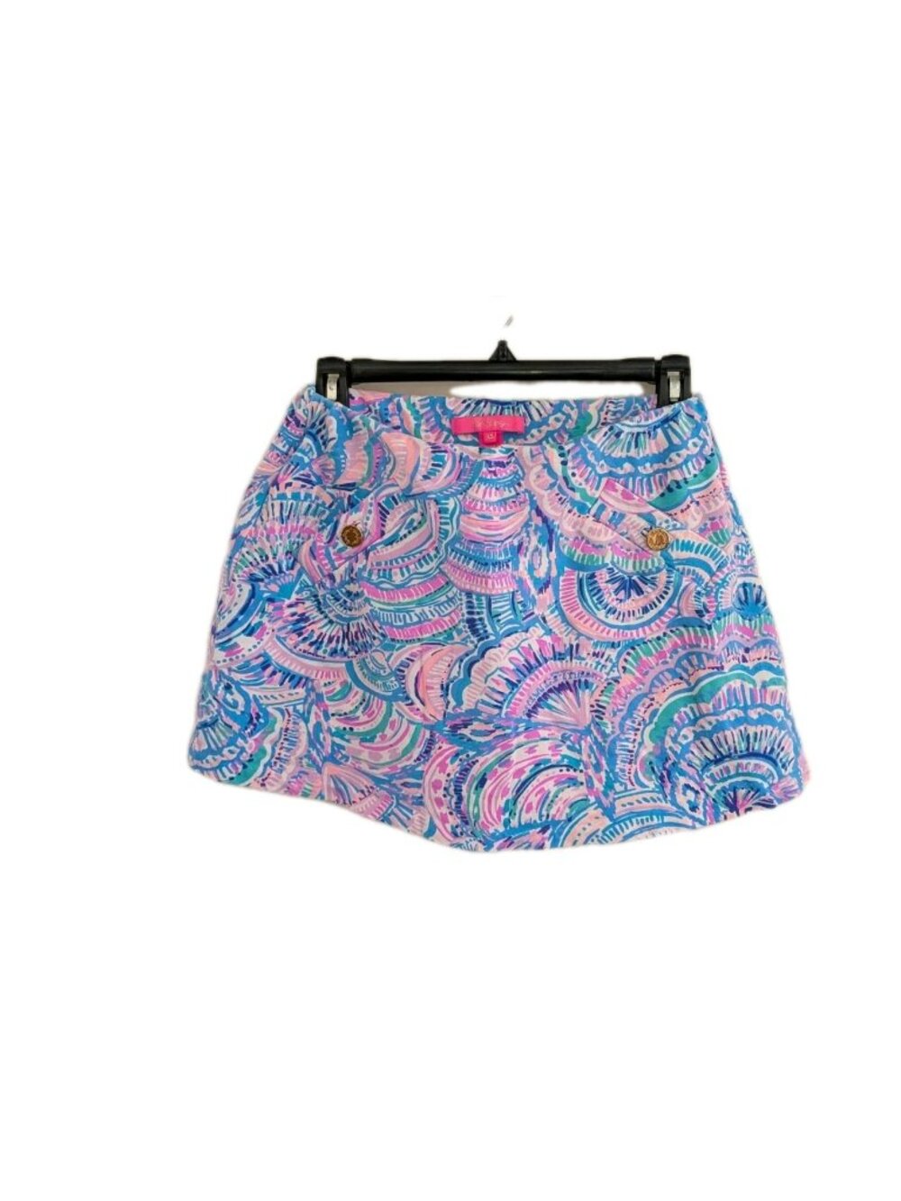 Lilly Pulitzer Madison Knit Multi Color Happy As A Clam Soft Skort Size XS